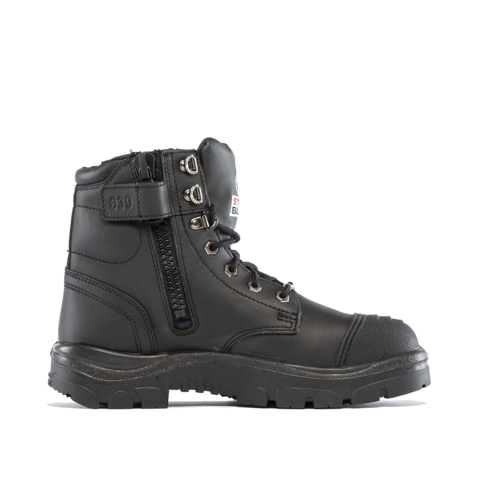 Steel Blue Argyle zip scuff cap Waterproof safety boot black