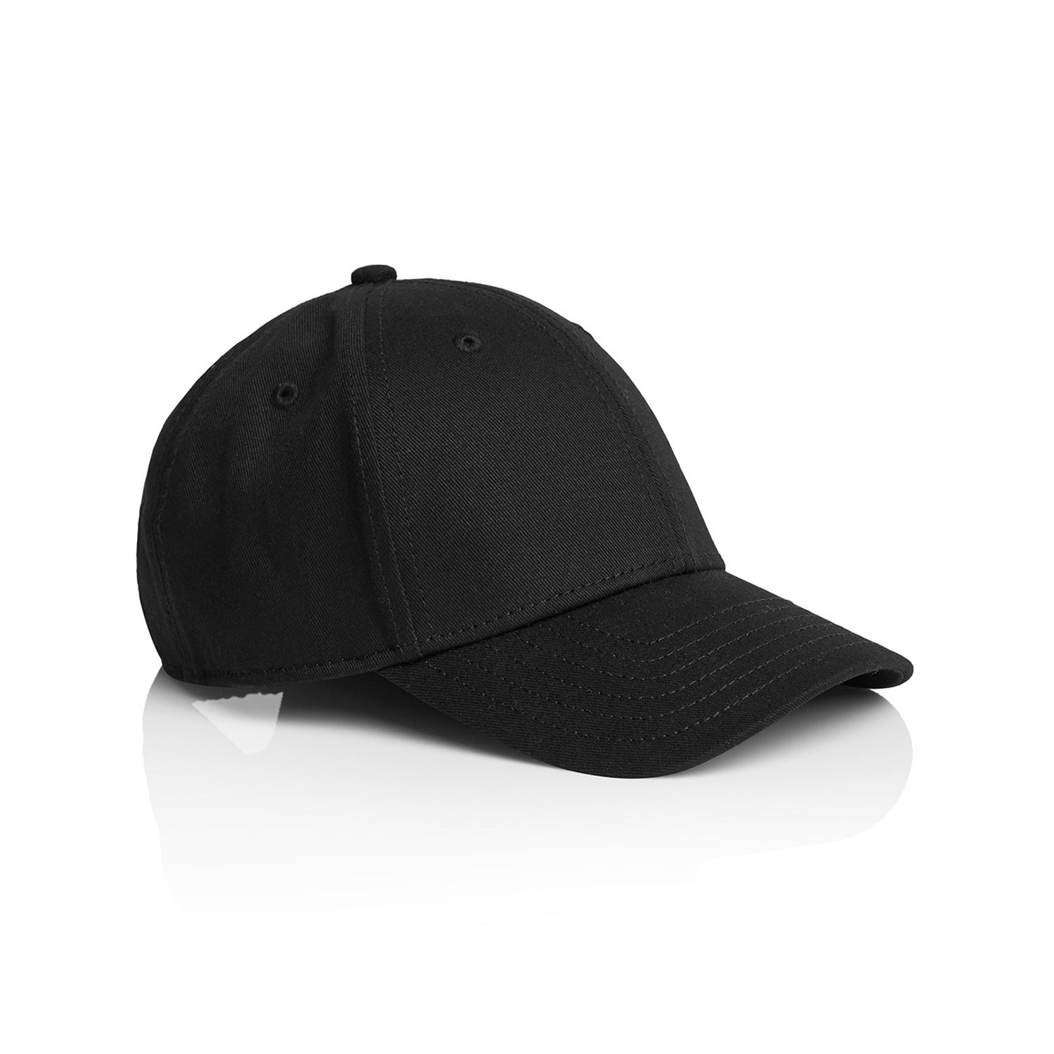 UFlex 6 Panel Recycled Cotton Baseball Cap black workwear