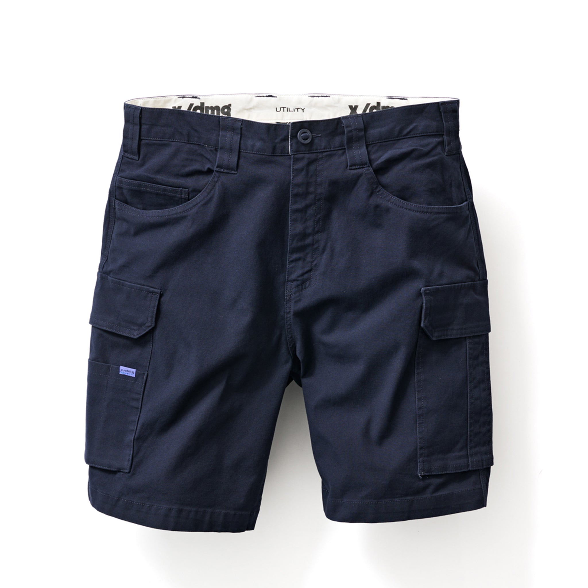 x/dmg Stretch Cargo work shorts in navy