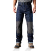 denim work jeans with high wear patches on the knees for crawling workspaces