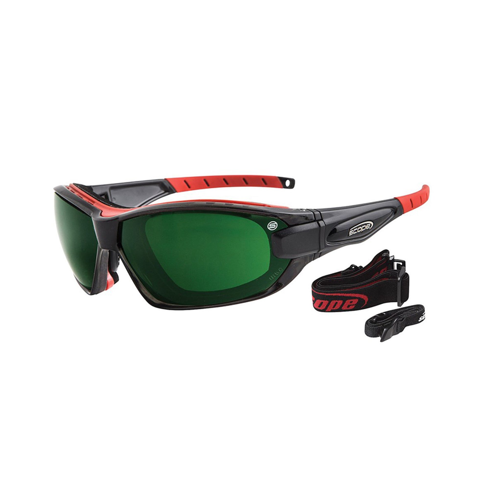 Scope Infrared safety glasses in red black