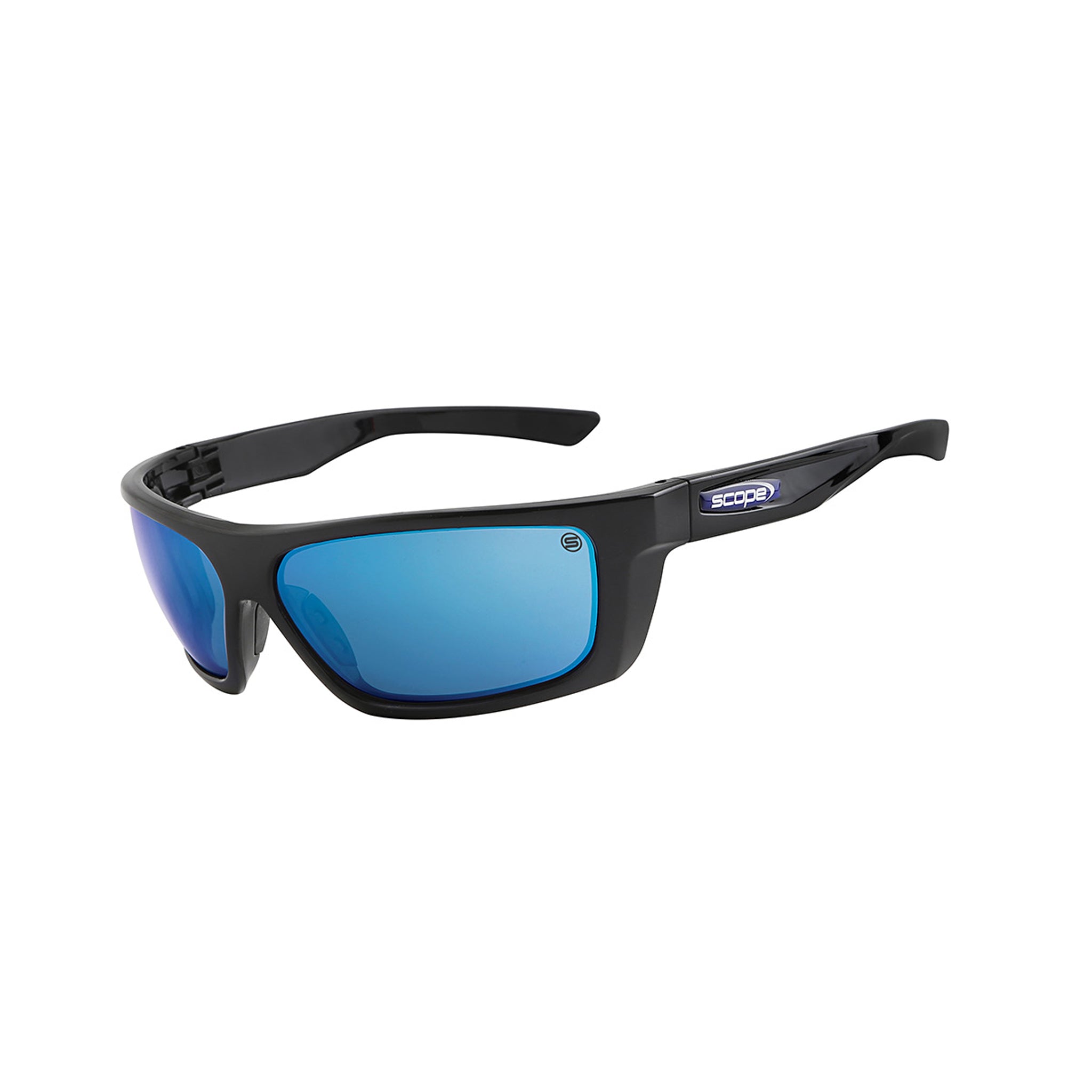Scope black frame safety glasses in clear lens