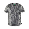 grey technical moisture wicking work shirt made from cotton and polyester with small FXD logo at the bottom
