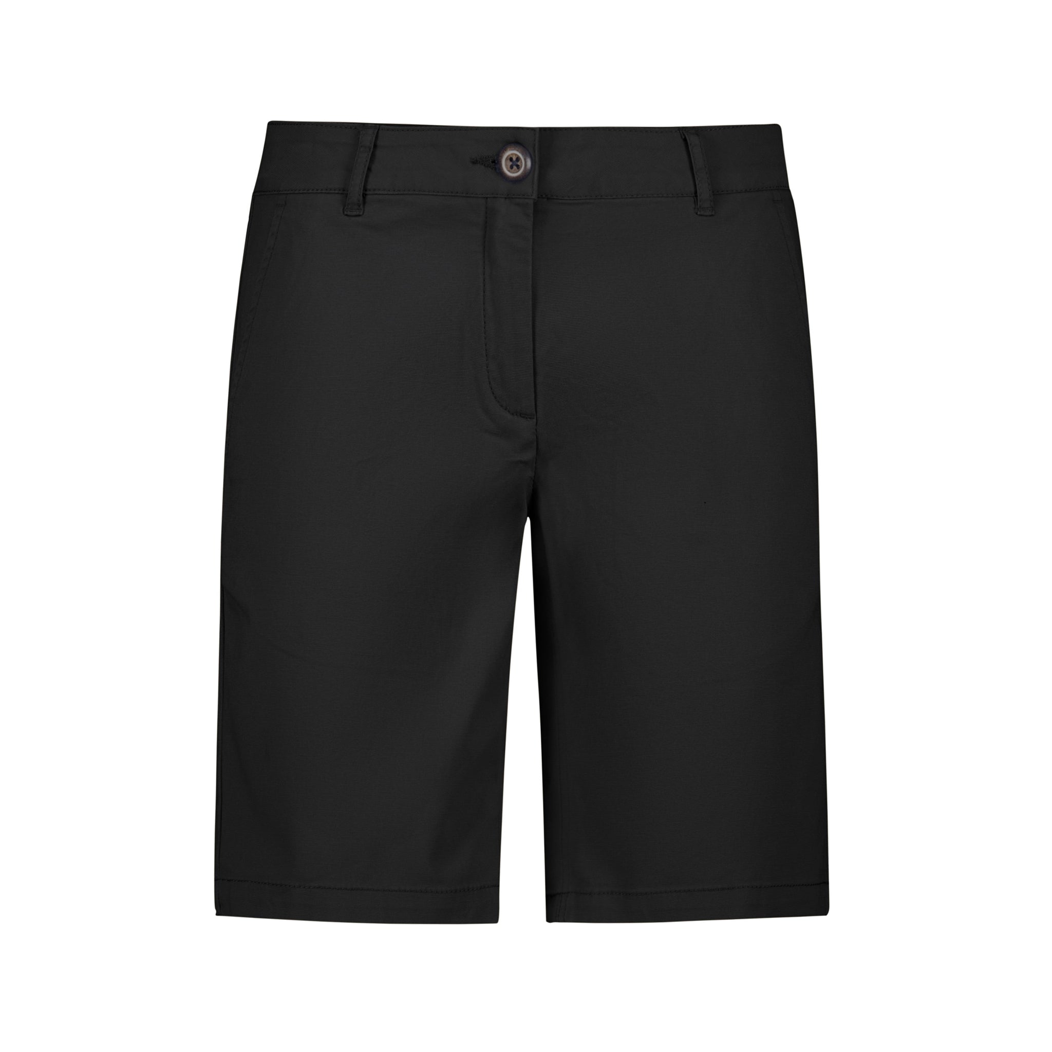 Biz Collection Women's mid-rise fit Chino Short in black