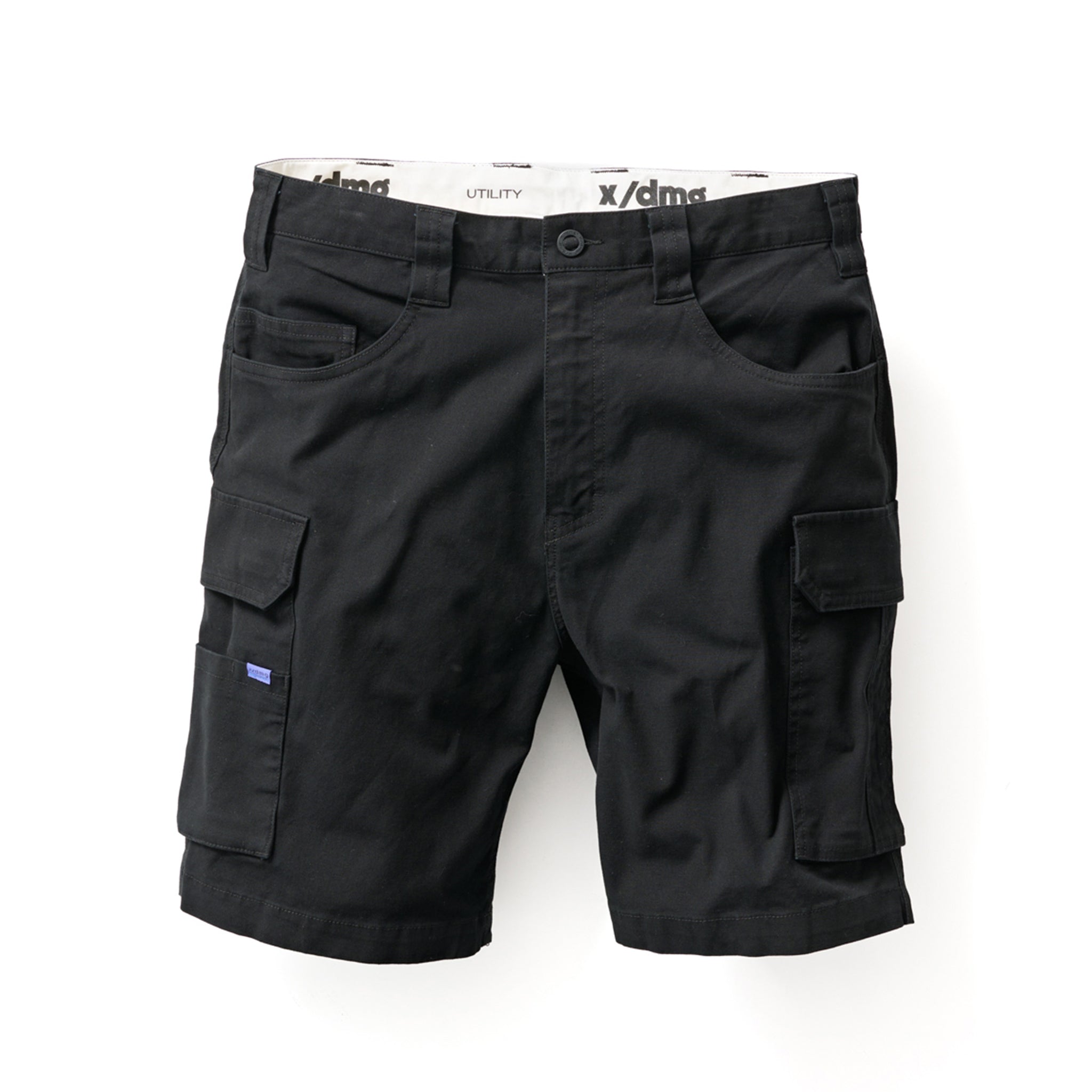 x/dmg Stretch Cargo work shorts in black