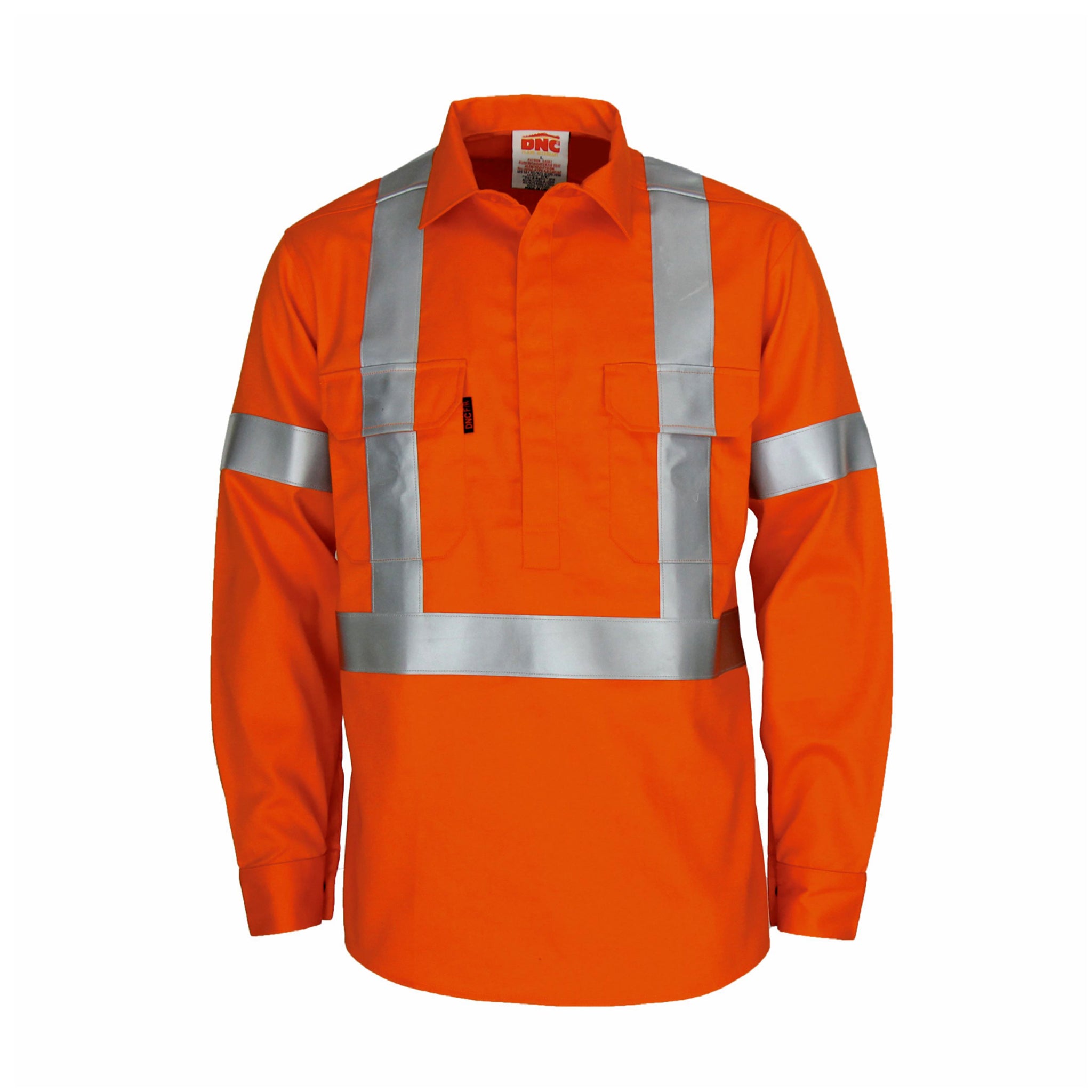 DNC workwear Patron Saint Flame Retardant shirt orange reflective tape