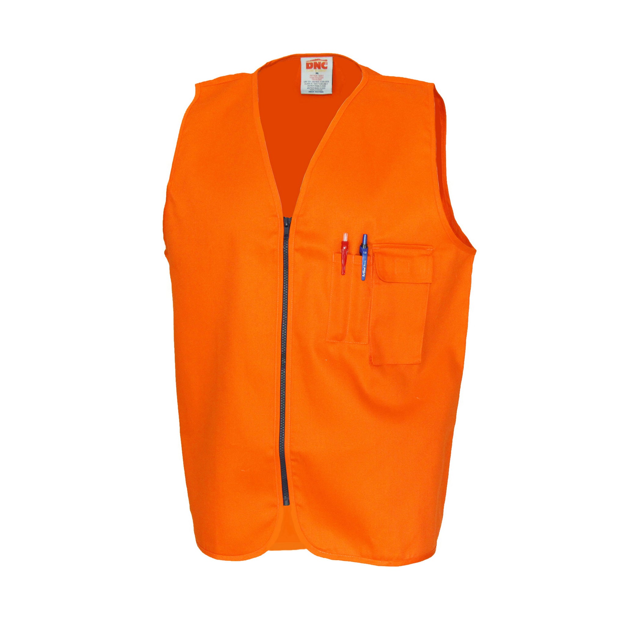 DNC 3403 Patron Saint hi-vis FR ARC Rated Cotton safety vest in orange