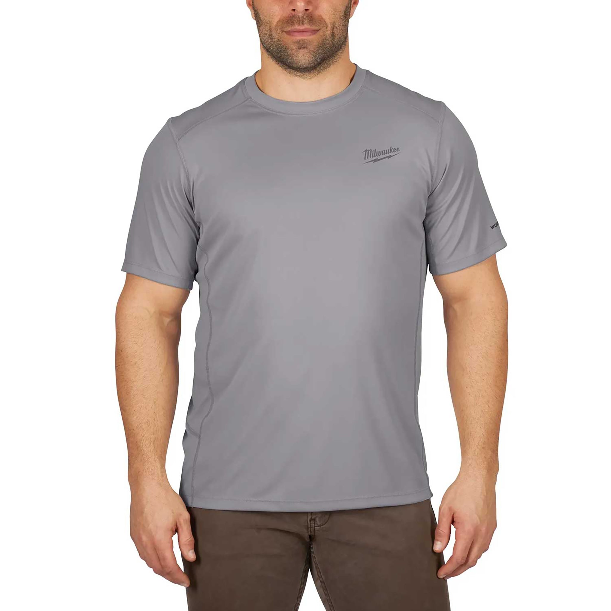 Milwaukee WORKSKIN Lightweight Short Sleeve Shirt grey workwear 414G
