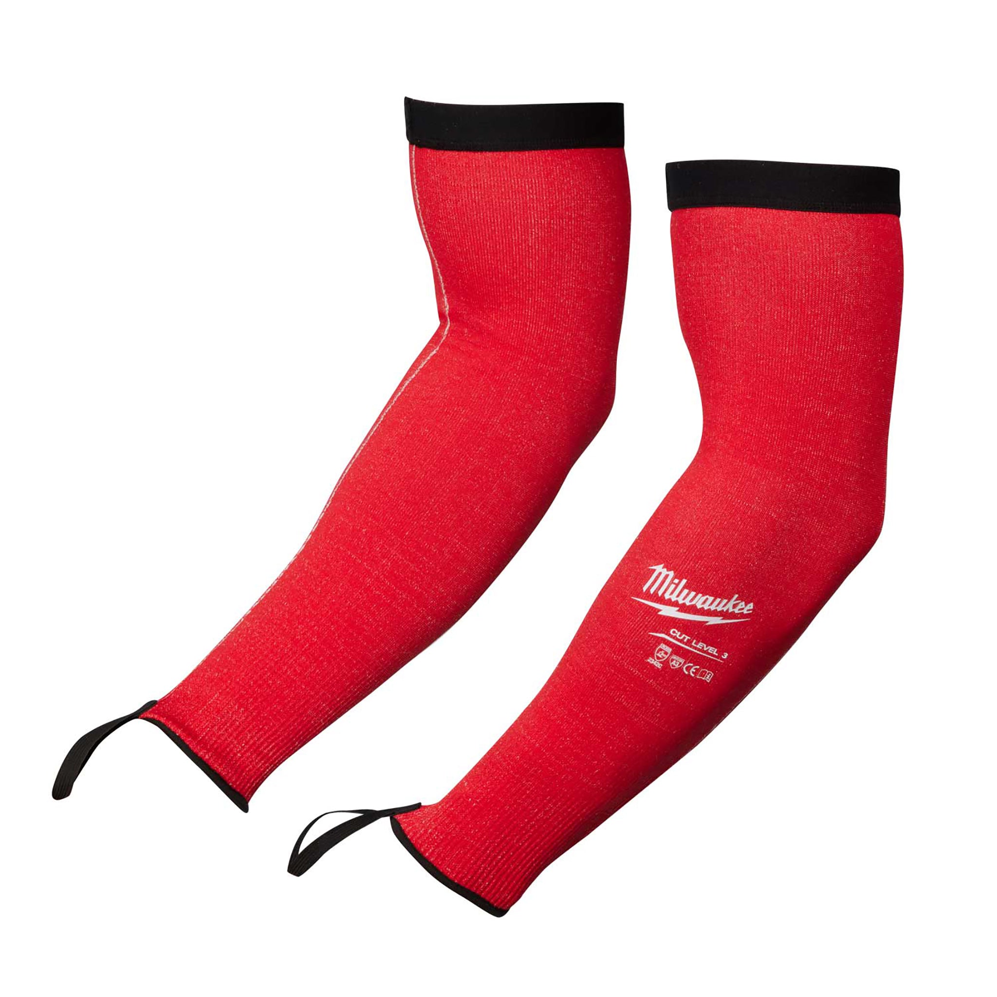 Milwaukee red Cut Level 3 protective work sleeves