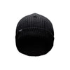 black wool knit beanie hat perfect for working outdoors when its cold, small FXD logo on front side panel