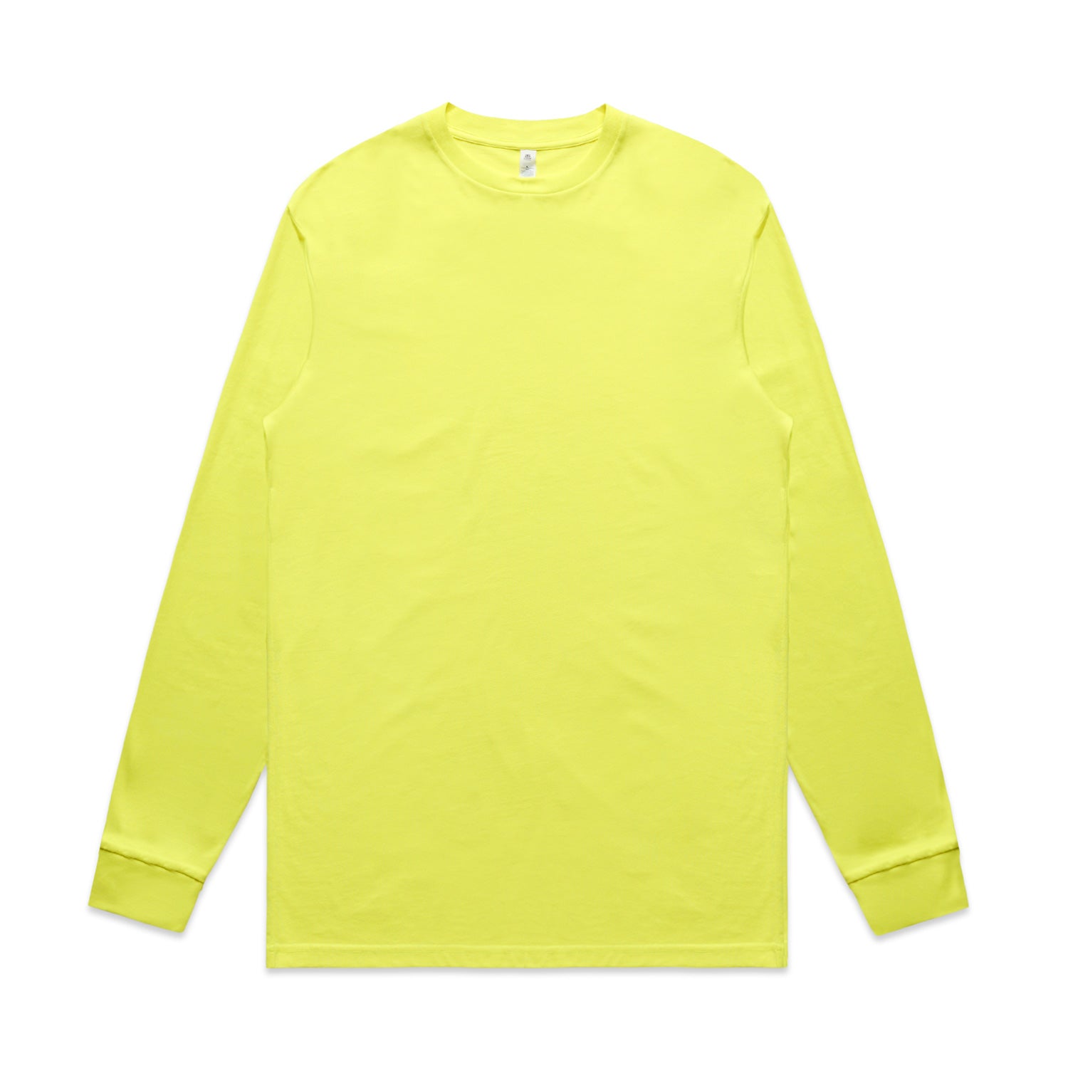 AS Colour Men's block hi-vis long sleeve Tee safety yellow workwear 5054F