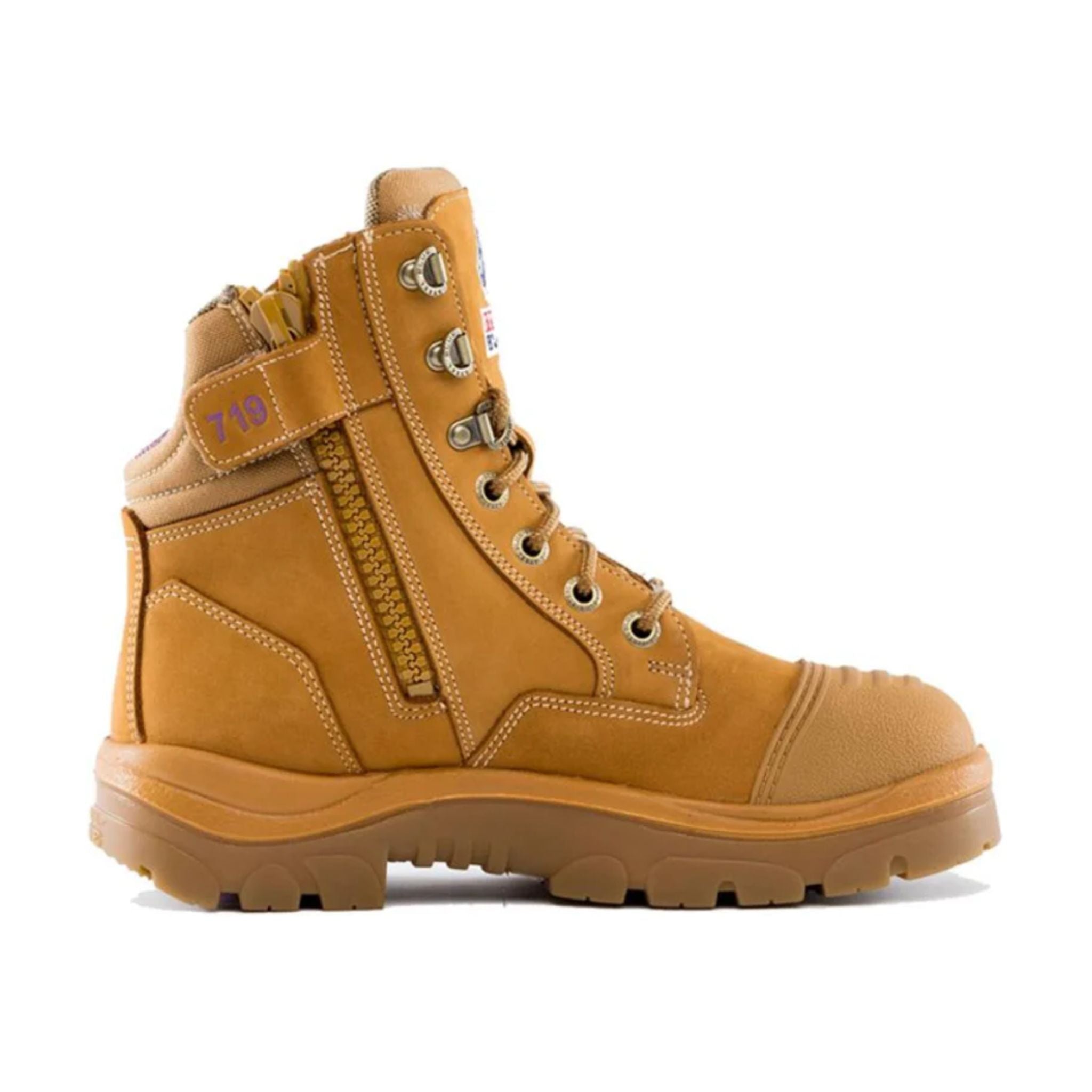 Steel Blue 512719 Ladies Southern Cross Zip Boot with Scuff Cap in wheat