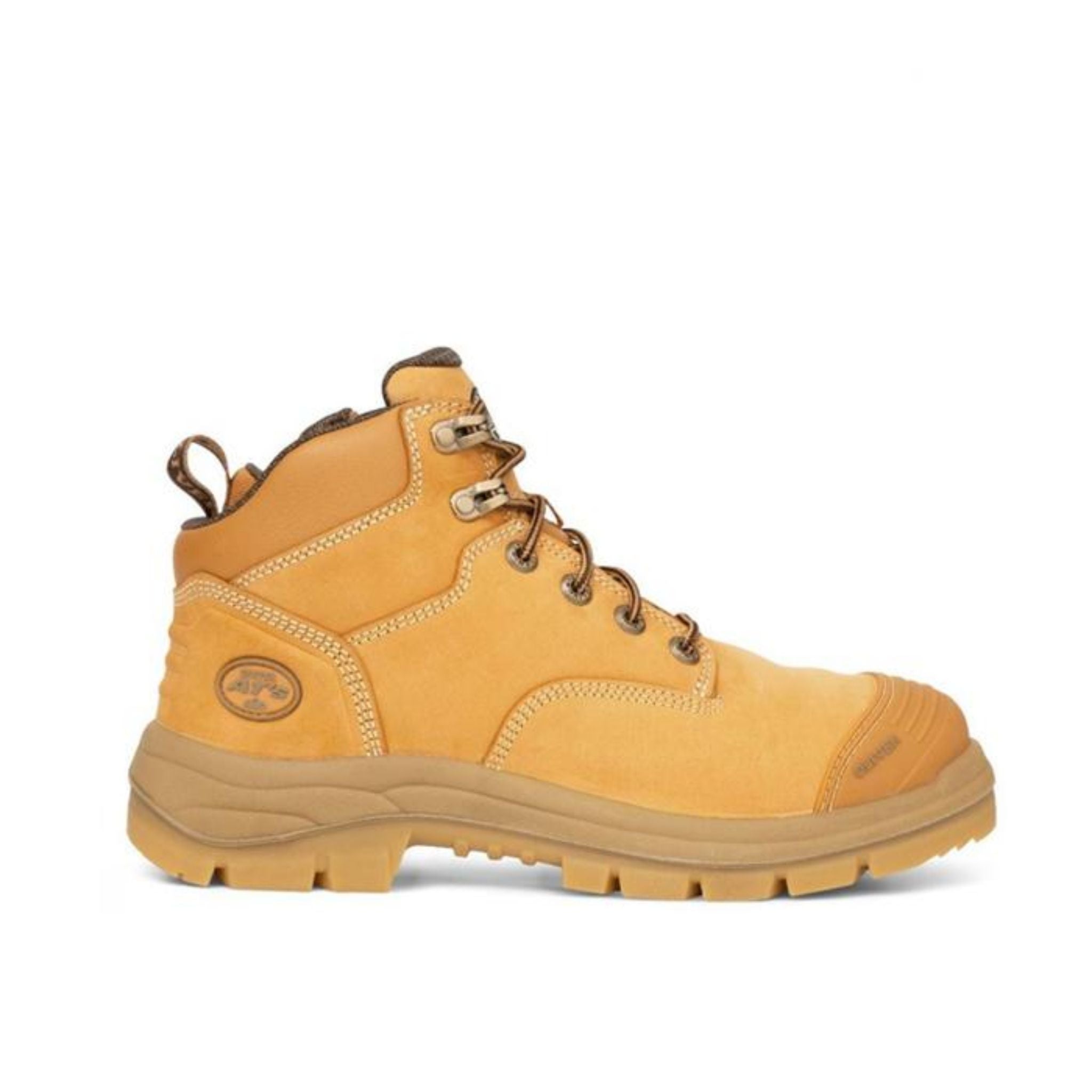 Oliver AT 330Z Hiker zip side safety boot in wheat.