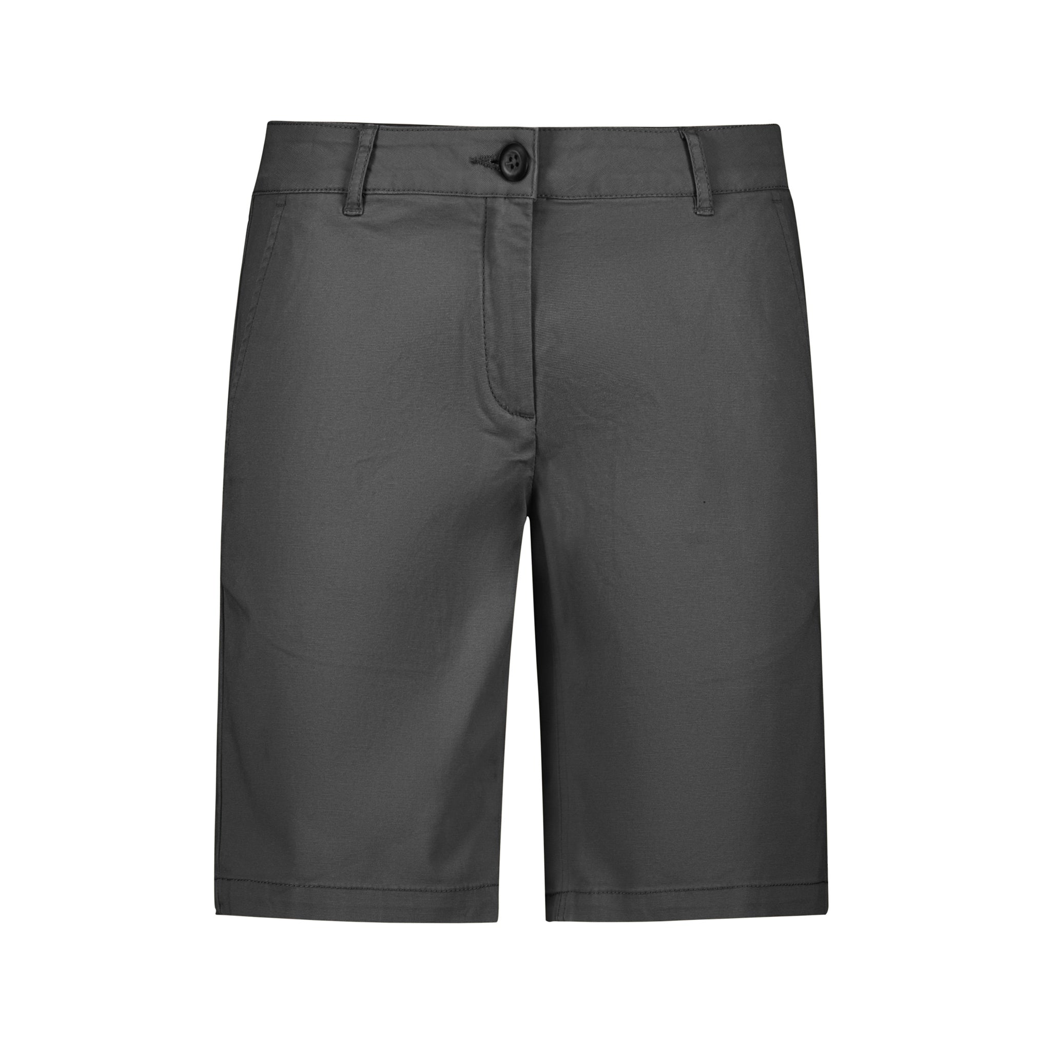 Biz Collection Women's mid-rise fit Chino Short in grey