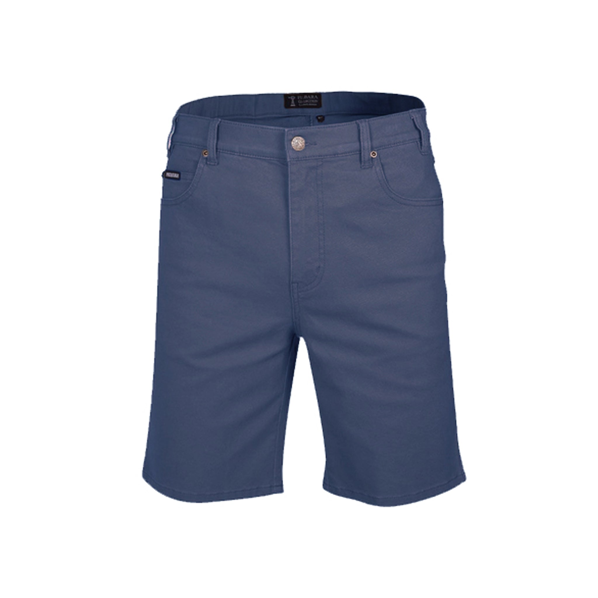 Pilbara Men's Cotton Stretch Jean short in gunmetal blue