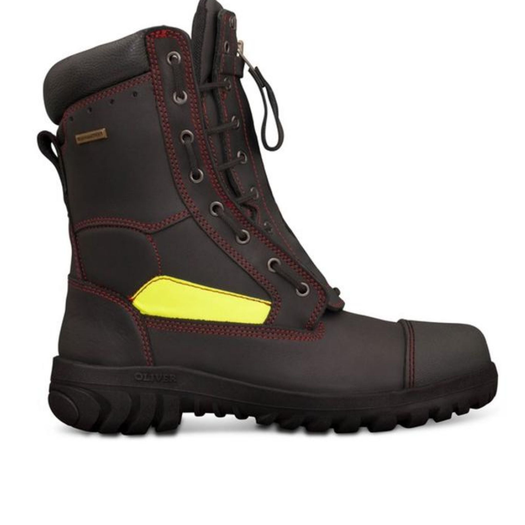 Oliver 495 lace up safety boot in black.