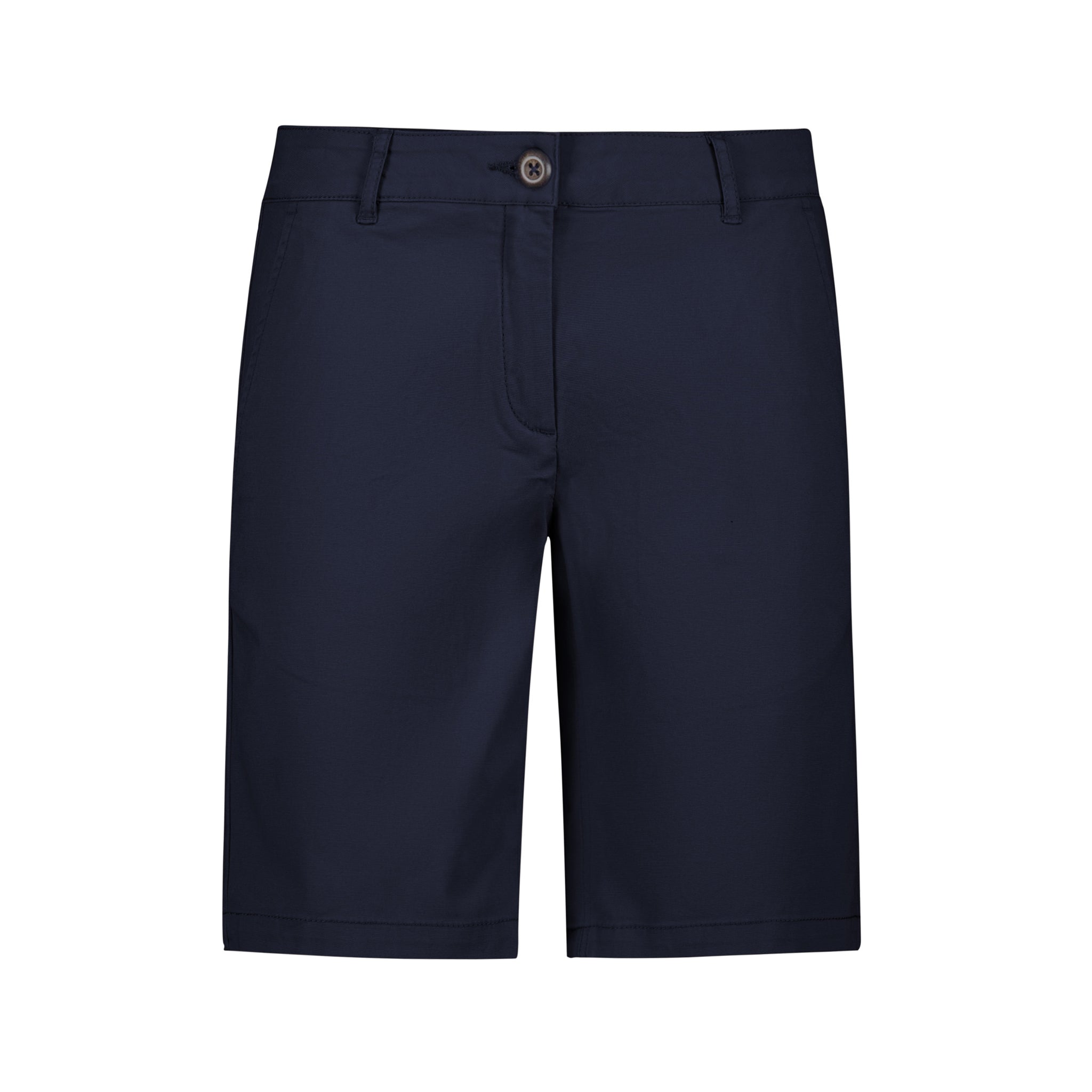Biz Collection Women's mid-rise fit Chino Short in navy