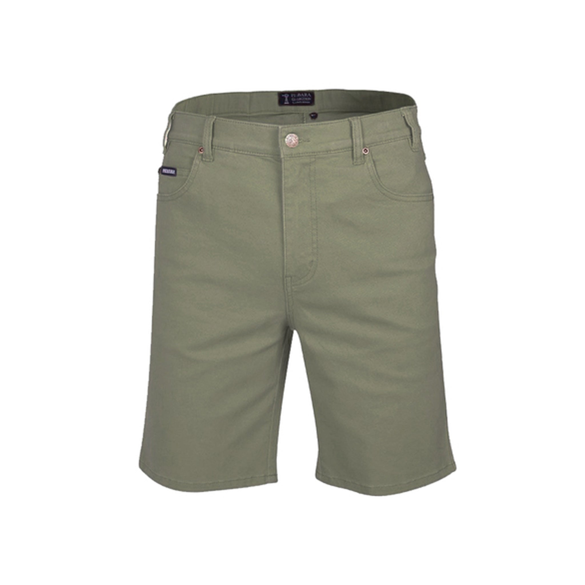 Pilbara Men's Cotton Stretch Jean short in sea grass