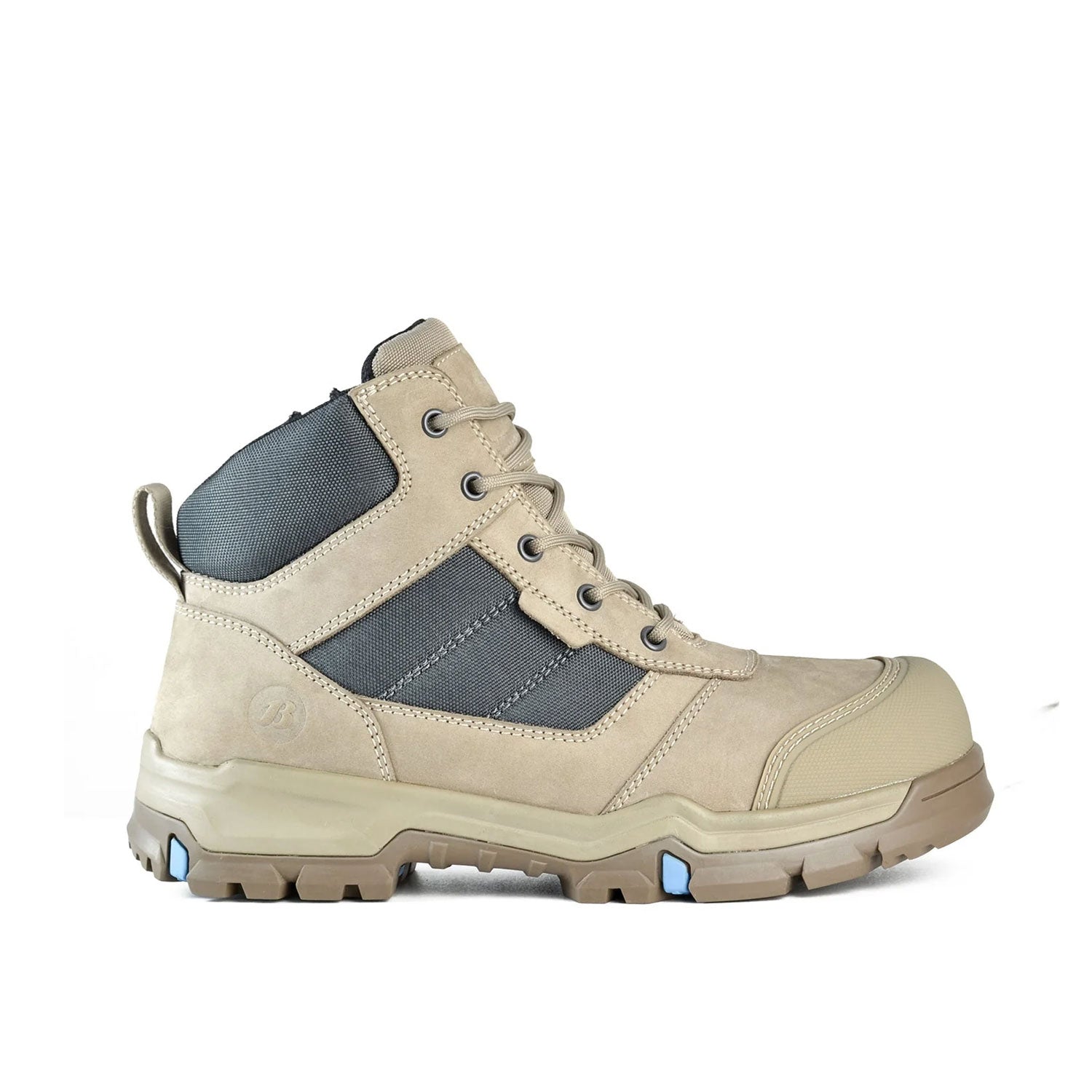 Bata 89044 low leg zip safety boot in slate/stone