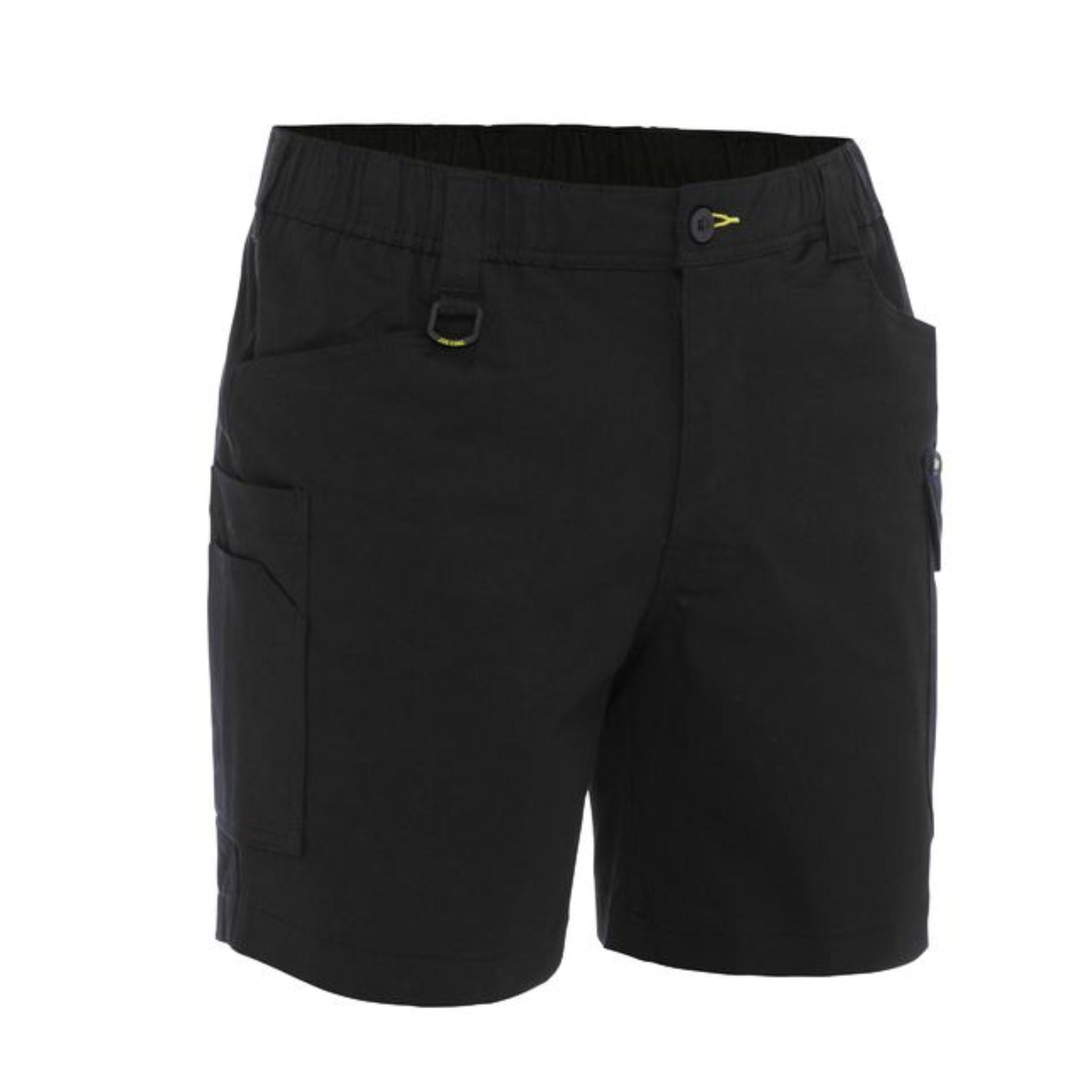 Bisley Cotton Elastic Waist Cargo short in black
