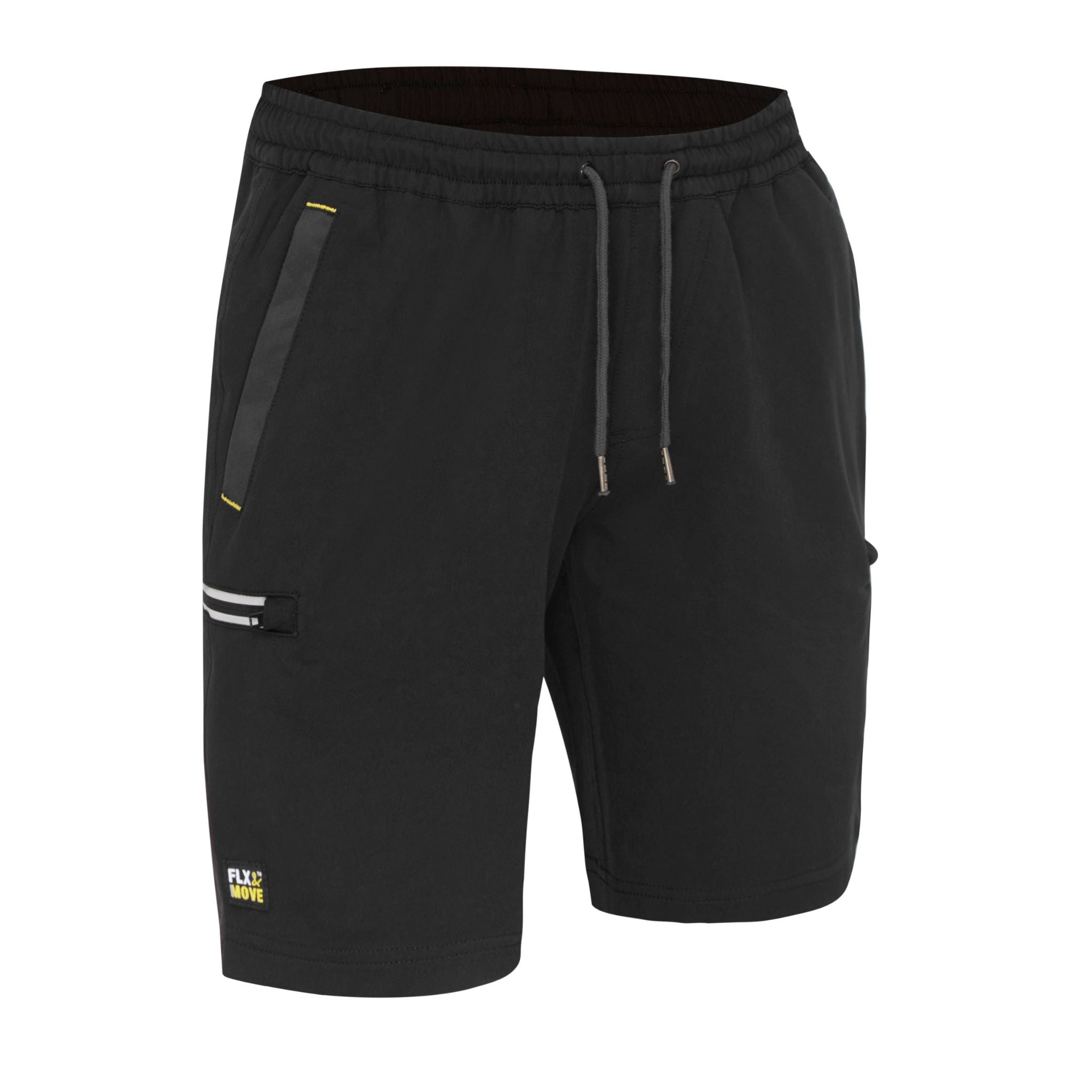 Bisley Elastic Waist back welt pockets cargo Short in black