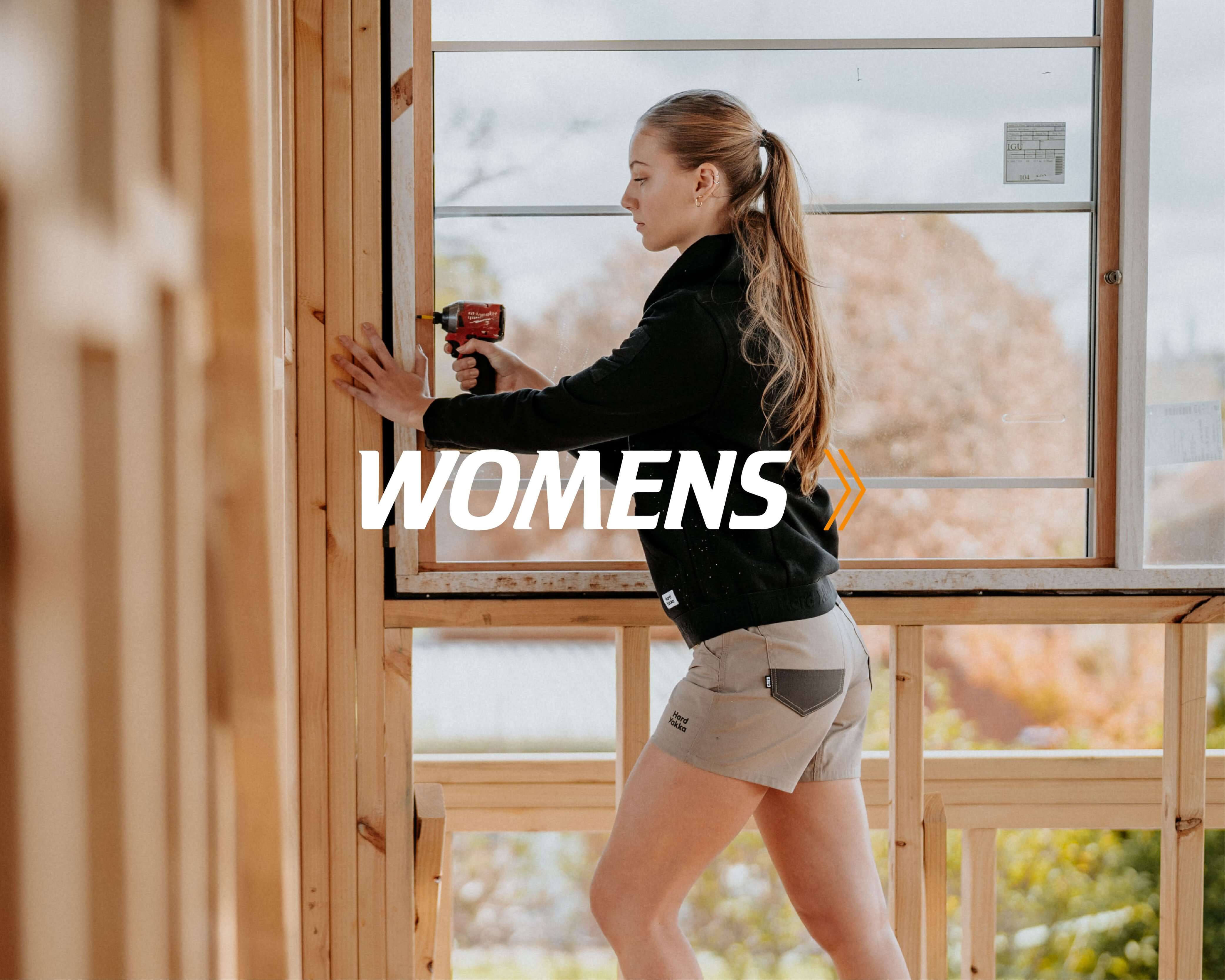 Ladies' workwear and apparel promotional banner.