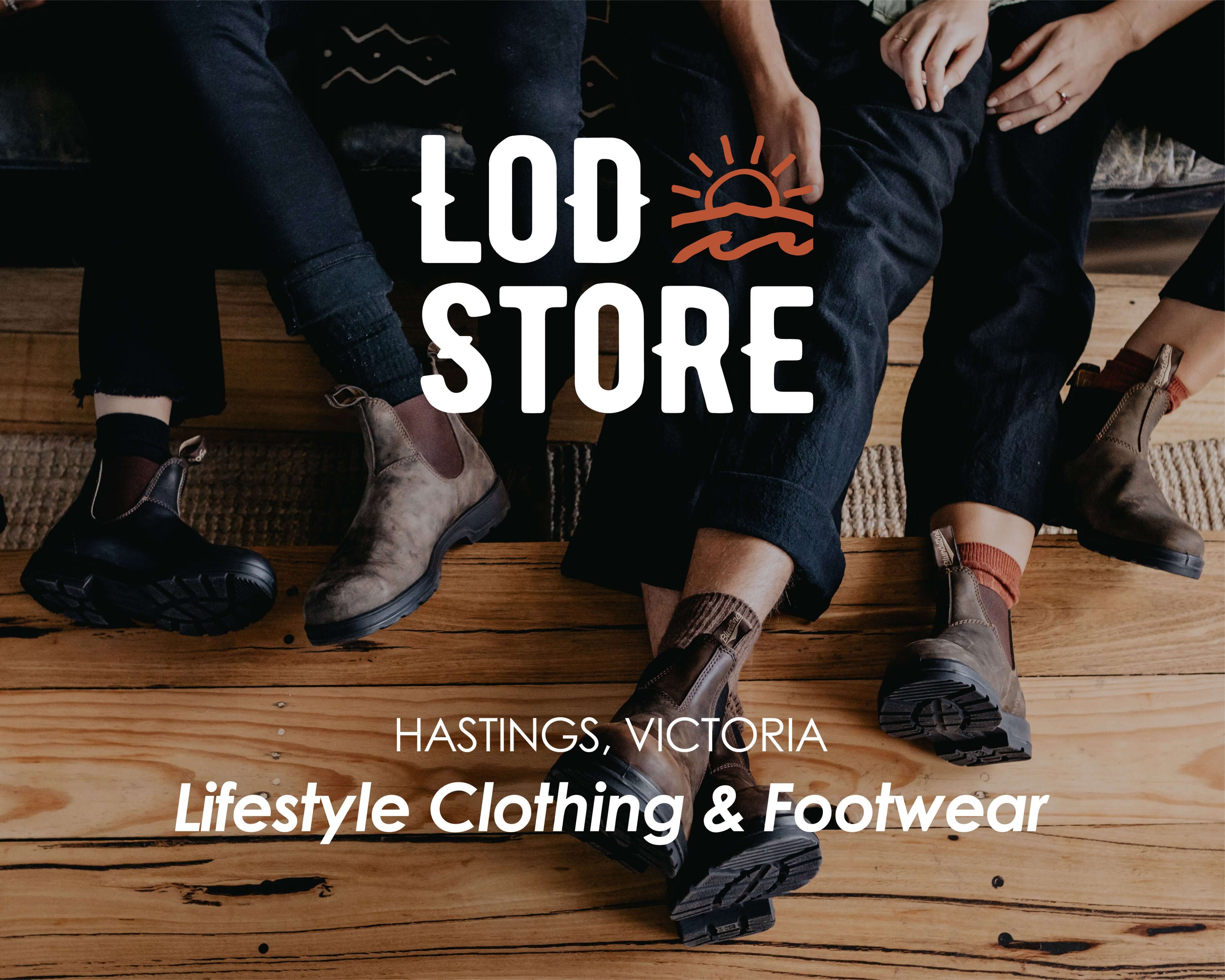 LOD Workwear online store advertisement.