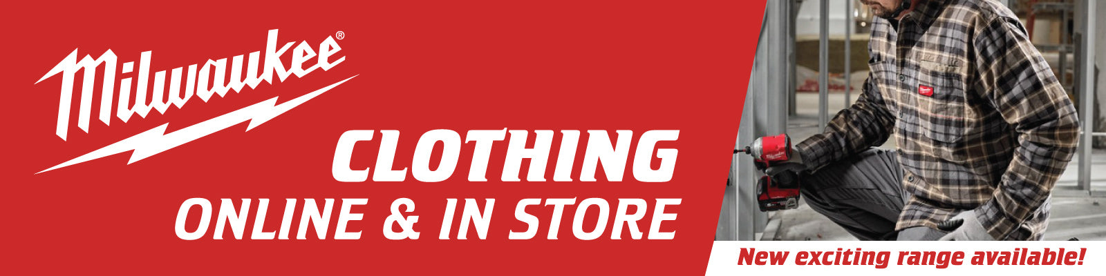 Milwaukee heated workwear and gear banner.