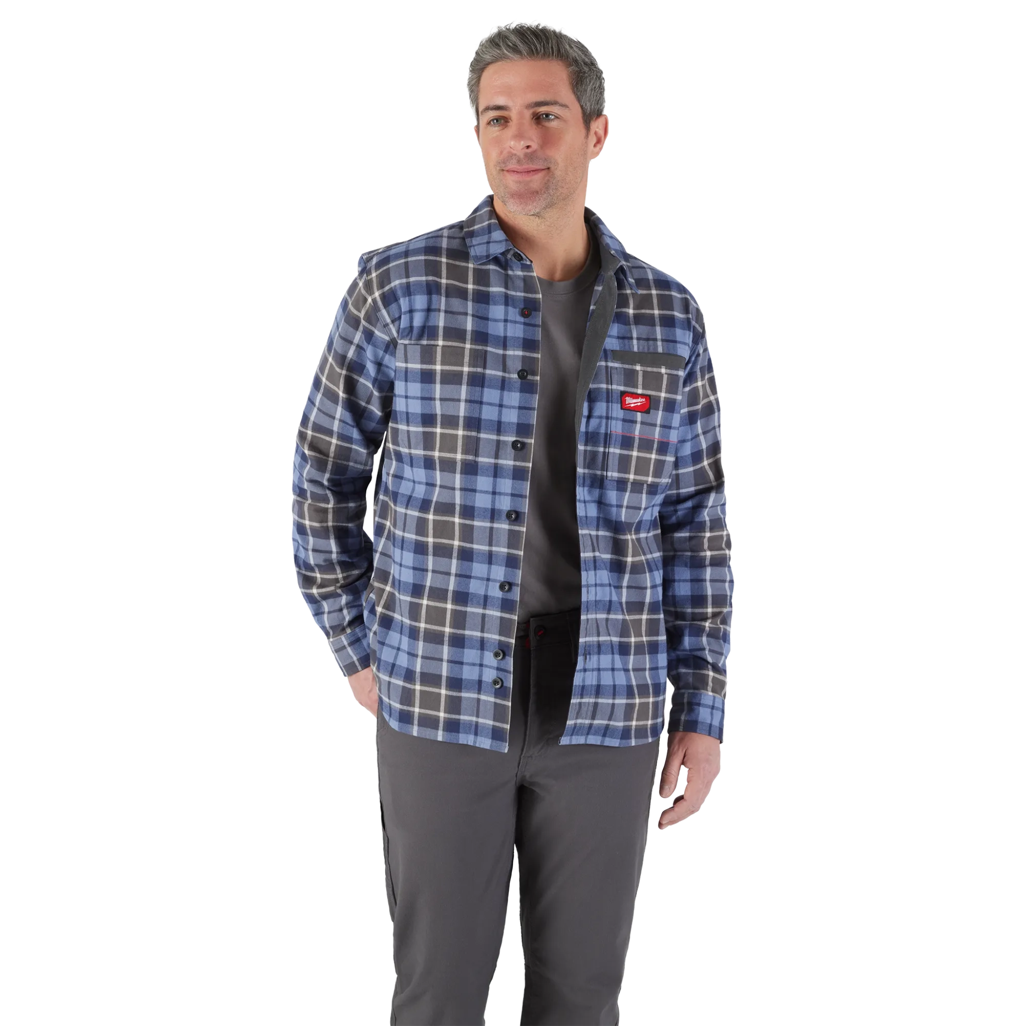Milwaukee Gridiron Flannel shirt blue workwear M551U